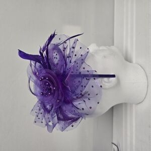 Elegant Purple Fascinator Headband